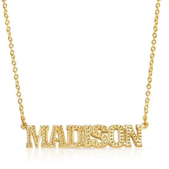 Capital letters name necklace EnvyHer Personalized Jewelry